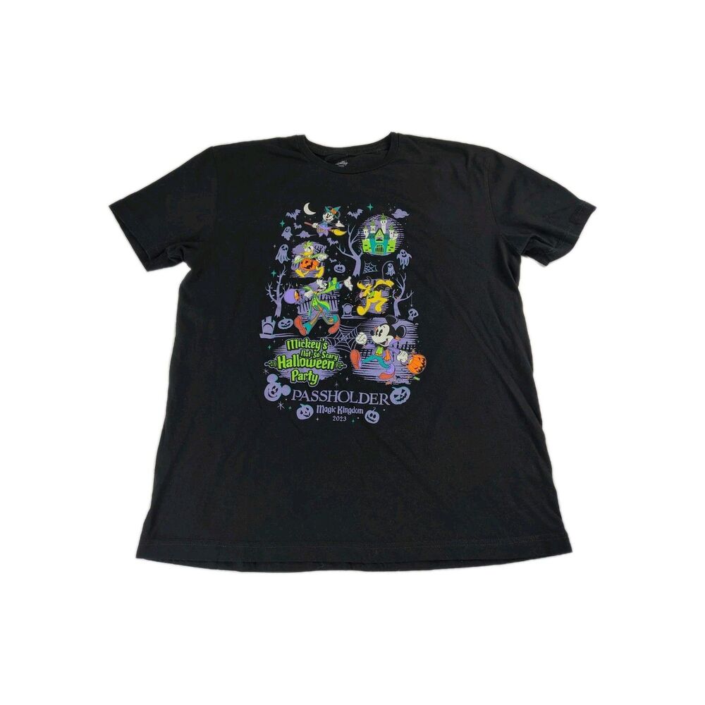 Mickeys Not So Scary Halloween Party Disney Passholder TShirt Womens XL 2023